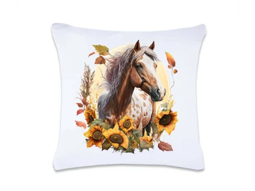 Originálny vankúš Paint horse sunflowers