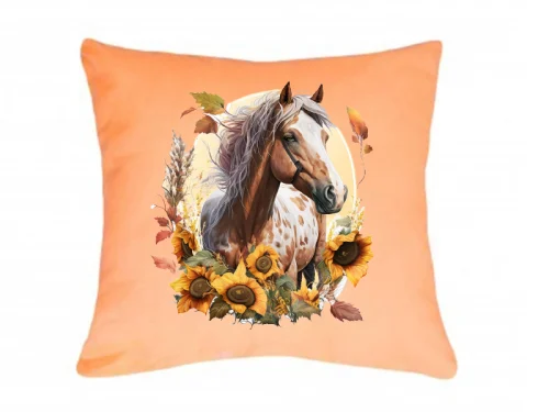 Originálny vankúš Paint horse sunflowers - Image 6