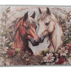 Puzzle s potlačou kone